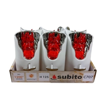Znicz Led Subito C707 H125 - Czerwona ze srebrnym